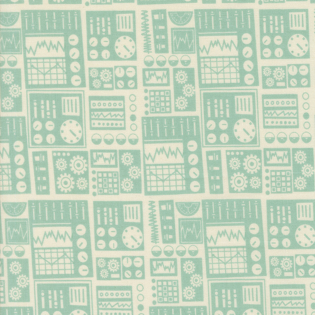 321 Blast Off Dashboard Blue Nebula Yardage by Stacy Iest Hsu for Moda Fabrics | 20953 17