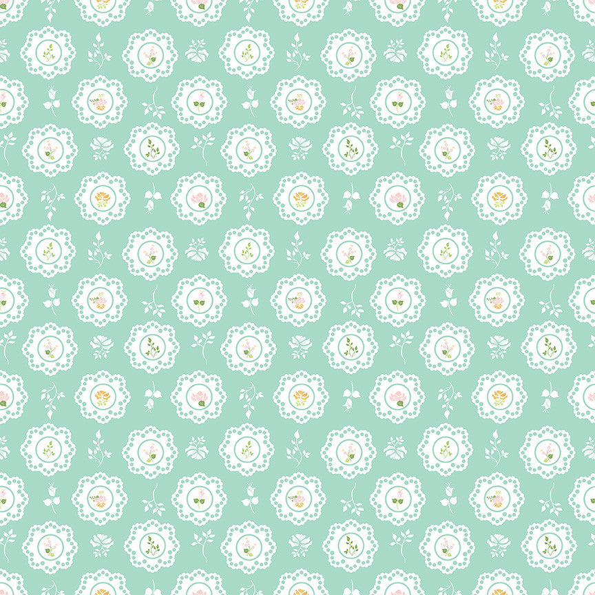 Summer Skies and Fireflies Doilies Aqua Yardage by Gracey Larson for Riley Blake Designs | C16371-AQUA