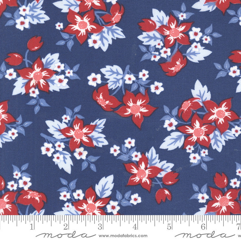 Star Spangled Memorial Flowers Twilight by April Rosenthal of Prairie Grass for Moda Fabrics | 24170 13