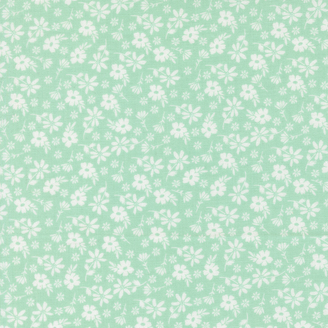 Delightfully Yours Blossoms Aqua by Sherri & Chelsi for Moda Fabrics | 37701 17