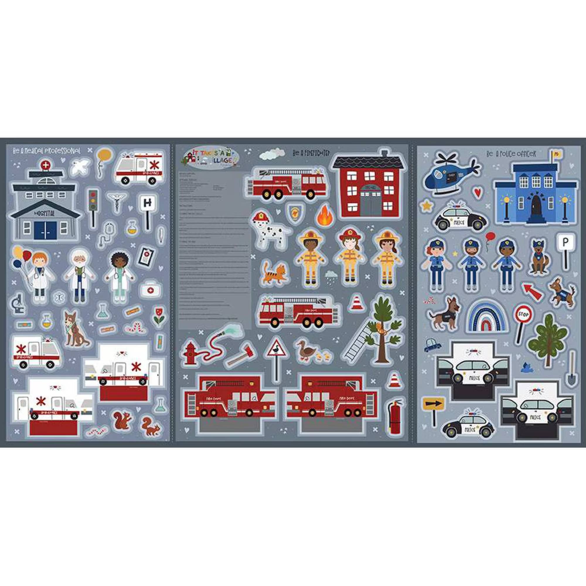 It Takes a Village Felt Panel by Jennifer Long of Sew a Story for Riley Blake | FT15467-PANEL