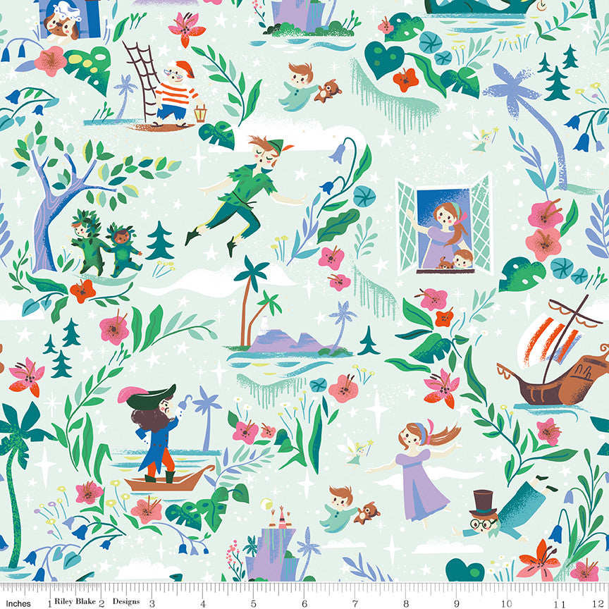 Forever Neverland Main Mist Yardage by Jill Howarth for Riley Blake Designs | C15900-MIST