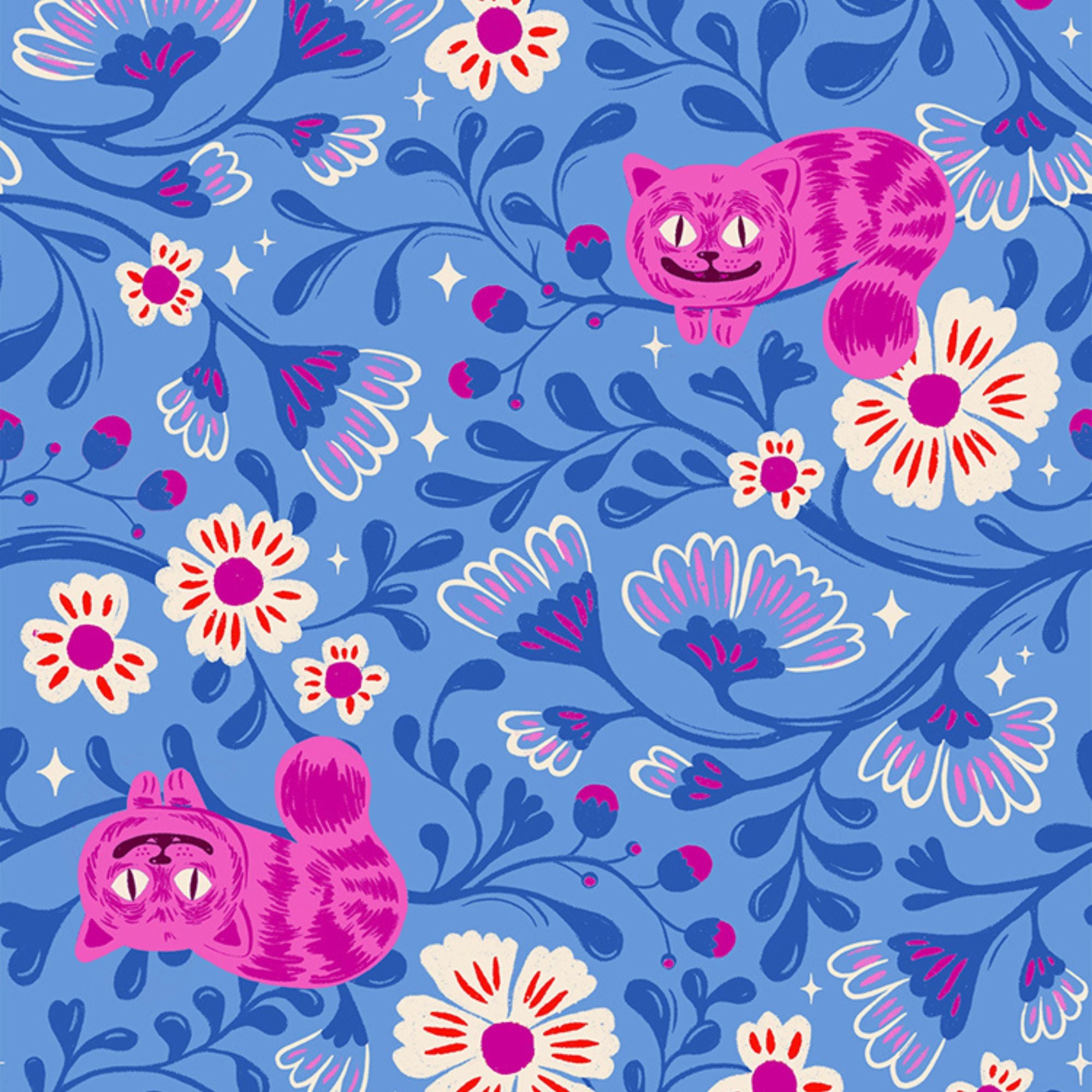 PRESALE Hello Alice Cheshire Lindley Blue Yardage by Sarah Watts for Ruby Star Society | RS2123 13