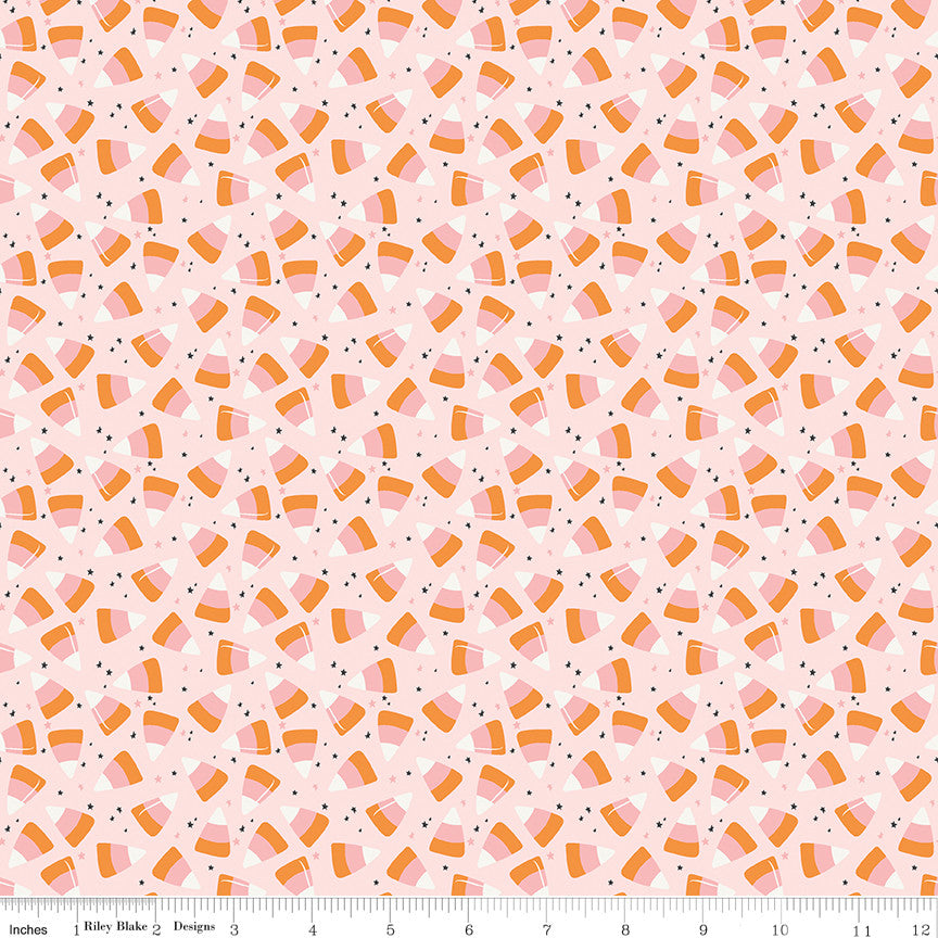 PRESALE Hey Pumpkin Corn Candy Blush Yardage by My Mind's Eye for Riley Blake Designs | C16035-BLUSH