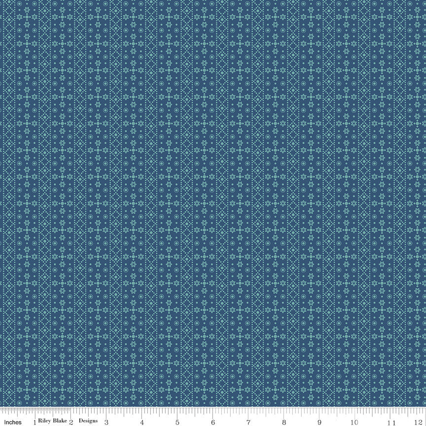 Americana Franklin Dark Denim Yardage by Lori Holt of Bee in My Bonnet for Riley Blake Designs | C16083-DKDENIM