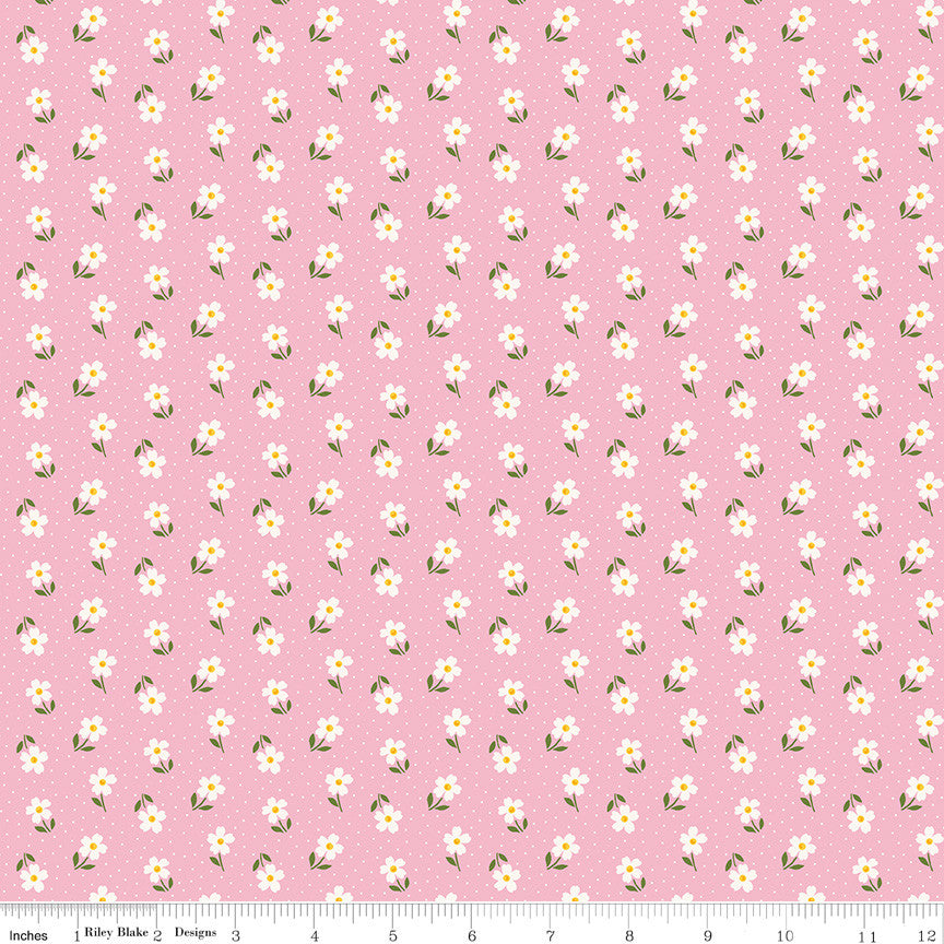 Little Darlin' Ditsy Pink Yardage by the RBD Designers for Riley Blake Designs | C16975-PINK