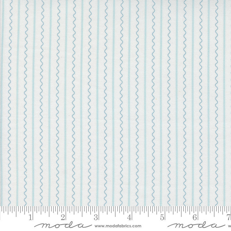 Mixed Bag of Bonbons Frequency White Blue Yardage by Jen Kingwell for Moda Fabrics | 18257 11