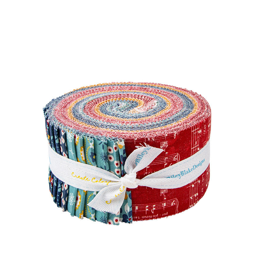 Americana 2 1/2" Rolie Polie by Lori Holt of Bee in My Bonnet | 40 Precut 2.5" Strips | RP-16080-40