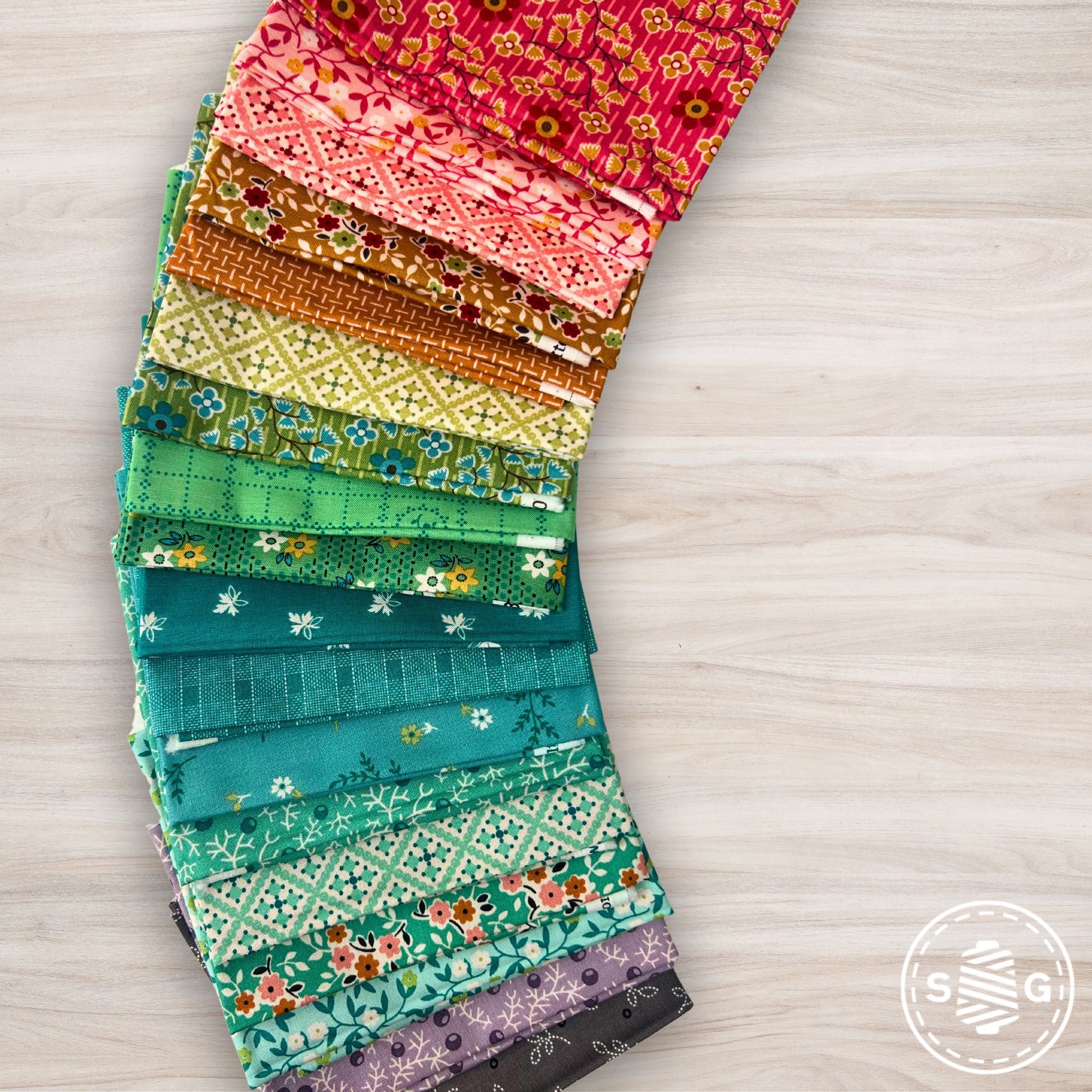 Gentler Times Custom Fat Eighth Bundle by Lori Holt of Bee in My Bonnet | 18 Fat Eighths