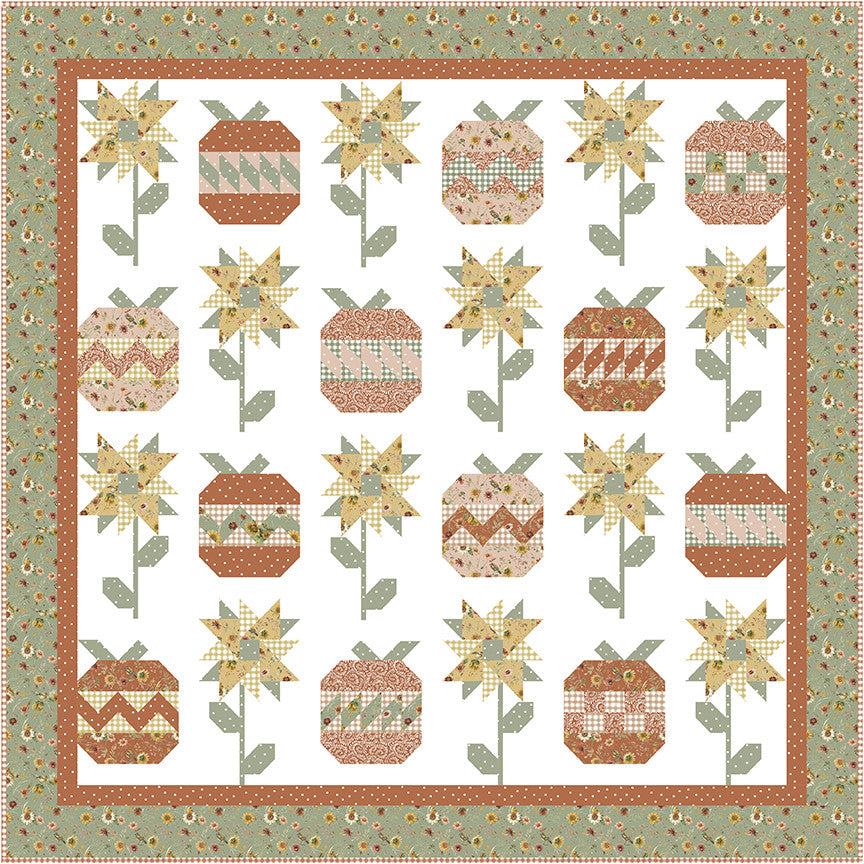 Fall Garden Quilt Kit Boxed With Sunflower Whispers by Lisa Audit | KT-16670