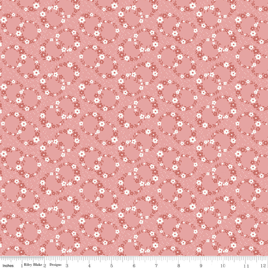 Mary Catherine Wreaths Mellow Rose Yardage by Amy Smart for Riley Blake Designs | C16701-MELLOWROSE
