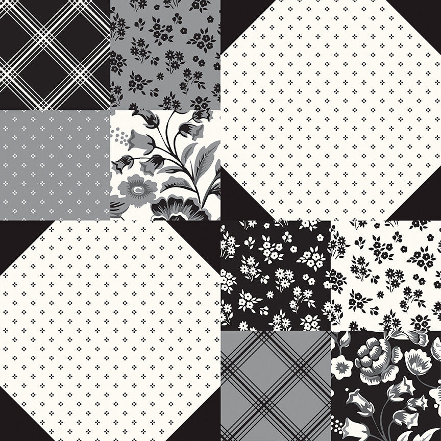 Midnight Meadow Cream Cheater Print Yardage by My Mind's Eye for Riley Blake Designs | C15327-CREAM
