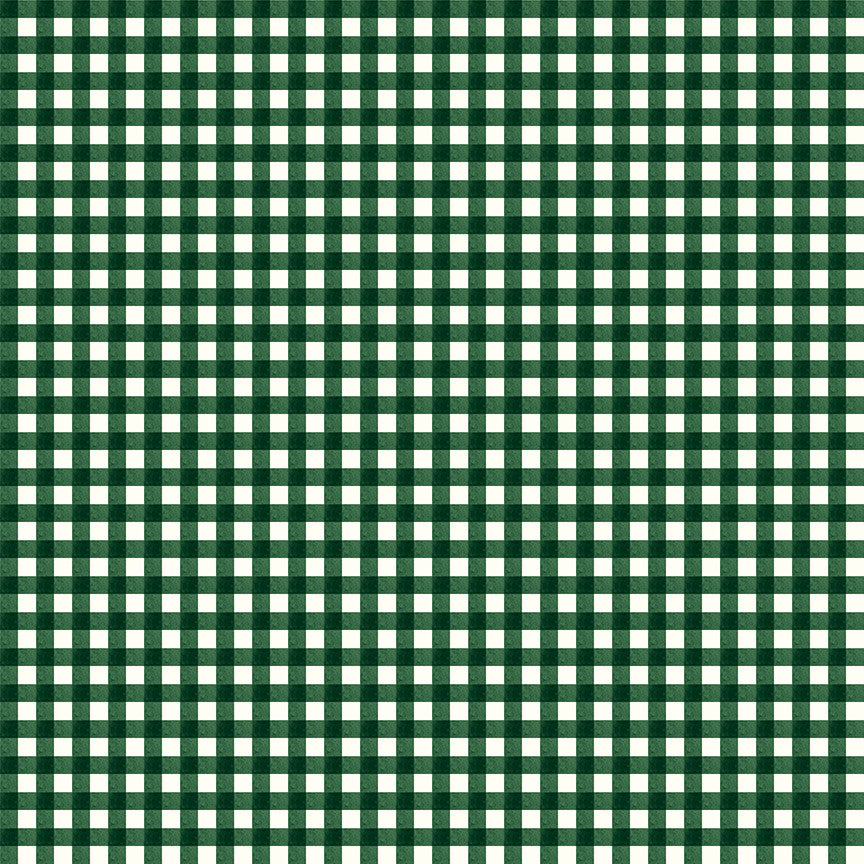 Charming Christmas Gingham Green Yardage by Kelsey Carlson for Riley Blake Designs | C16356-GREEN