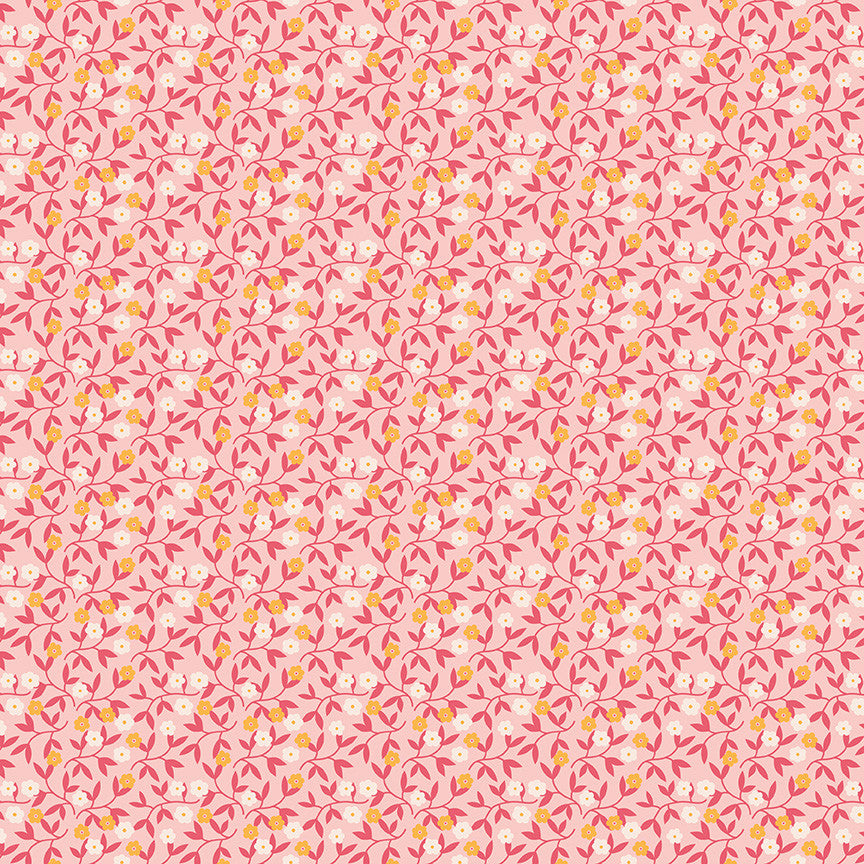 Gentler Times Gracious Coral Yardage by Lori Holt of Bee in My Bonnet For Riley Blake Designs | C16478-CORAL