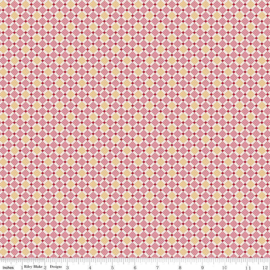 Piece & Plenty Plaid Berry Yardage by Lori Holt of Bee in my Bonnet for Riley Blake Designs | C15880-BERRY