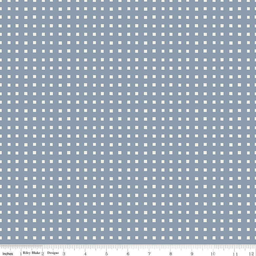 Ivy Reese Simple Gingham Blue Yardage by Deena Rutter for Riley Blake Designs | C16604-BLUE