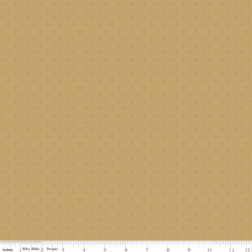 Threads of Grace Dots Gold Yardage by Kassidy Grace for Riley Blake Designs | C16826-GOLD