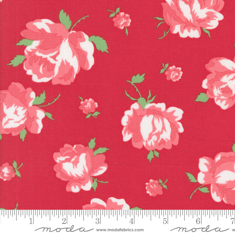 Summertime Rosie Red Yardage by Camille Roskelley for Moda Fabrics | 55320 12