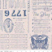 Wide Back Americana Liberty Blue Yardage by Lori Holt of Bee in My Bonnet | 108" Wide Backing Fabric | Remnant Cuts (WB16102-BLUE)