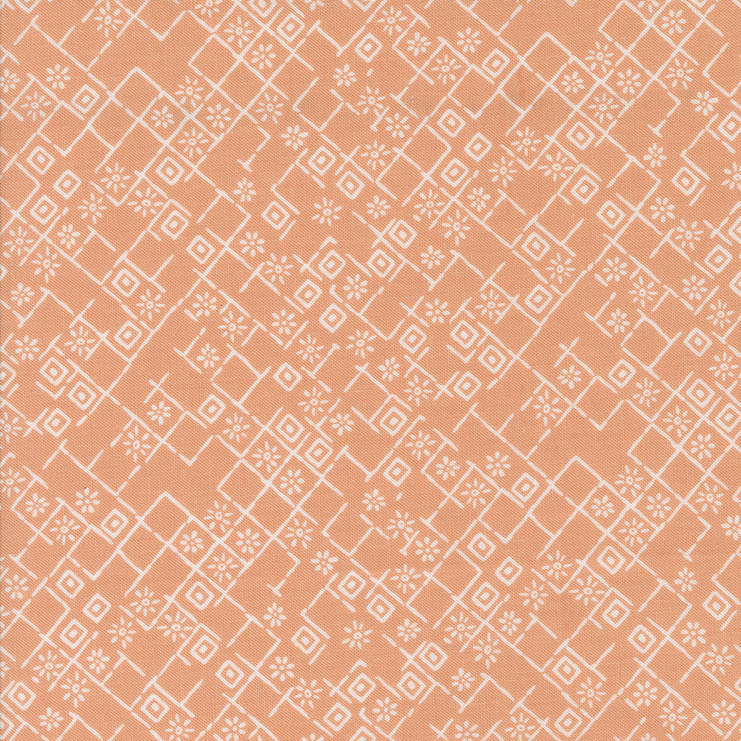 PRESALE Foraged Found and Hand Me Down Fractured Weave Peach Yardage by Fancy That Design House | 45635 19