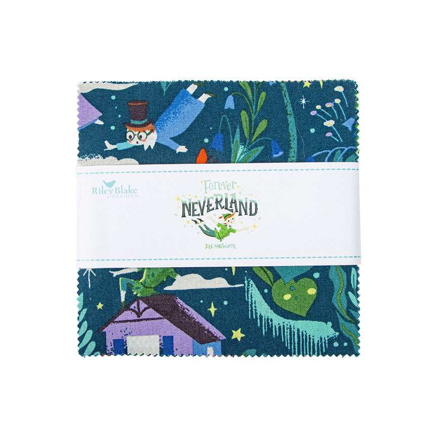Forever Neverland 5" Stacker by Jill Howarth for Riley Blake Designs | 42 Precut 5" Squares | 5-15900-42