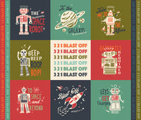 321 Blast Off Panel Space Square Multi by Stacy Iest Hsu for Moda Fabrics | Panel Size: 36" x 44" | 20956 11