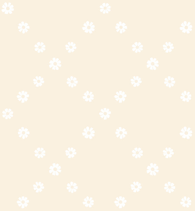 Best Day Ever Diamond Flowers White On Natural Yardage by Melody Miller for Ruby Star Society | RS0107 11