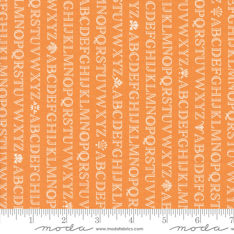 Agatha Road Alphabet Pumpkin Yardage by Fig Tree & Co for Moda Fabrics | 35411 12