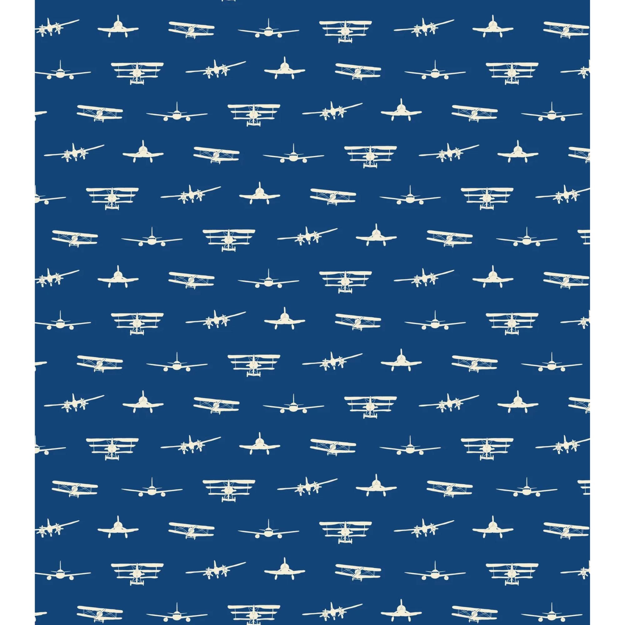 Airplane Baby Minky Blanket by Dreamy Blankets | Airplanes Take Flight Navy | Premium Soft Minky Blanket | Baby Blanket Size 32" x 36"