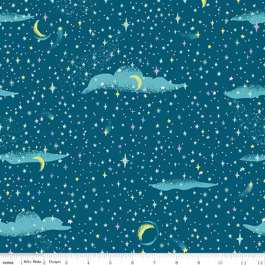 Forever Neverland Pixie Dust Night Yardage by Jill Howarth for Riley Blake Designs | C15905-NIGHT