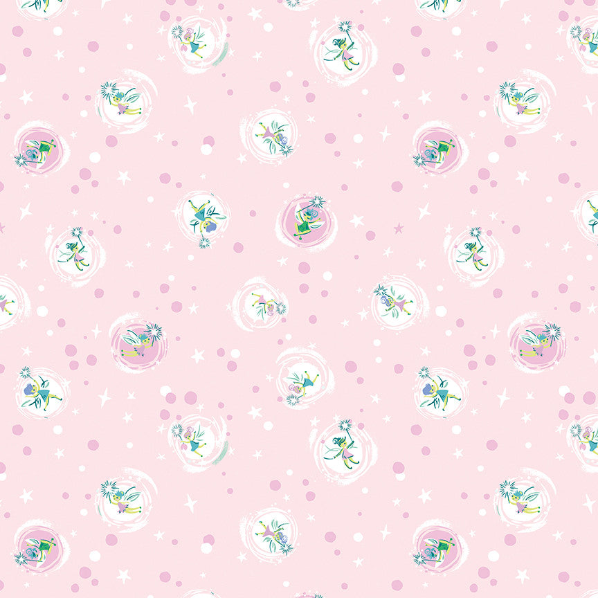 Forever Neverland Tink Pink Yardage by Jill Howarth for Riley Blake Designs | C15904-PINK