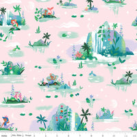 Forever Neverland Mermaid Lagoon Pink Yardage by Jill Howarth for Riley Blake Designs | C15901-PINK