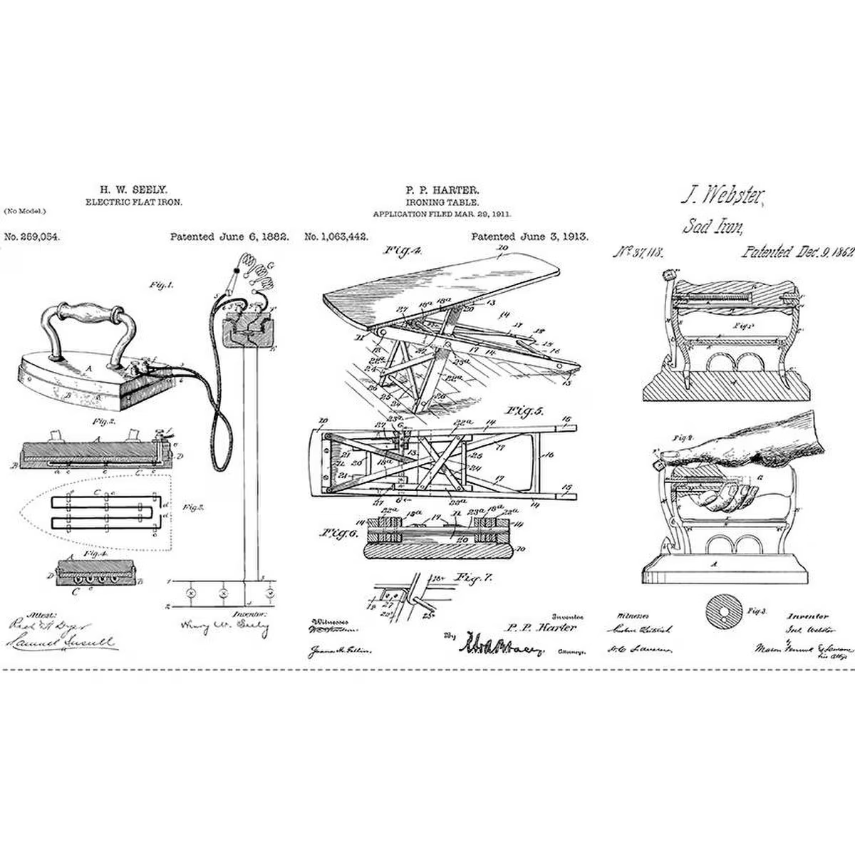 Press On Pressed Patents Panel White by J. Wecker Frisch for Riley Blake Designs Digitally Printed Panel | P15253-WHITE