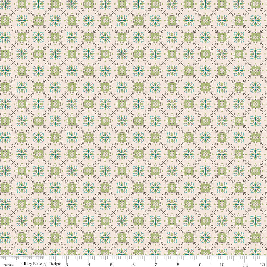Piece & Plenty Herbs Lettuce Yardage by Lori Holt of Bee in my Bonnet for Riley Blake Designs | C15874-LETTUCE