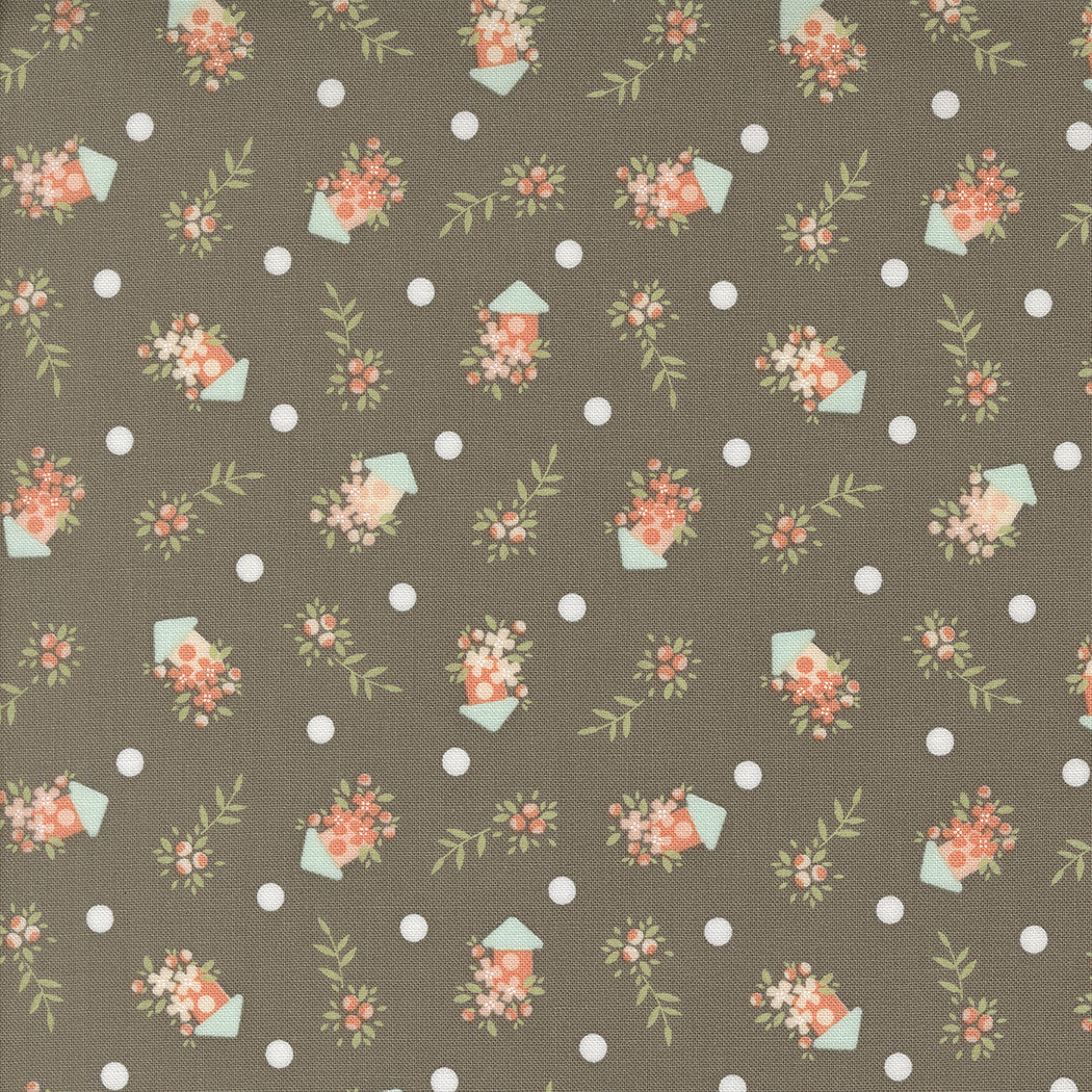 Abloom Birdhouses Slate Yardage by Corey Yoder for Moda Fabrics | 29213 19