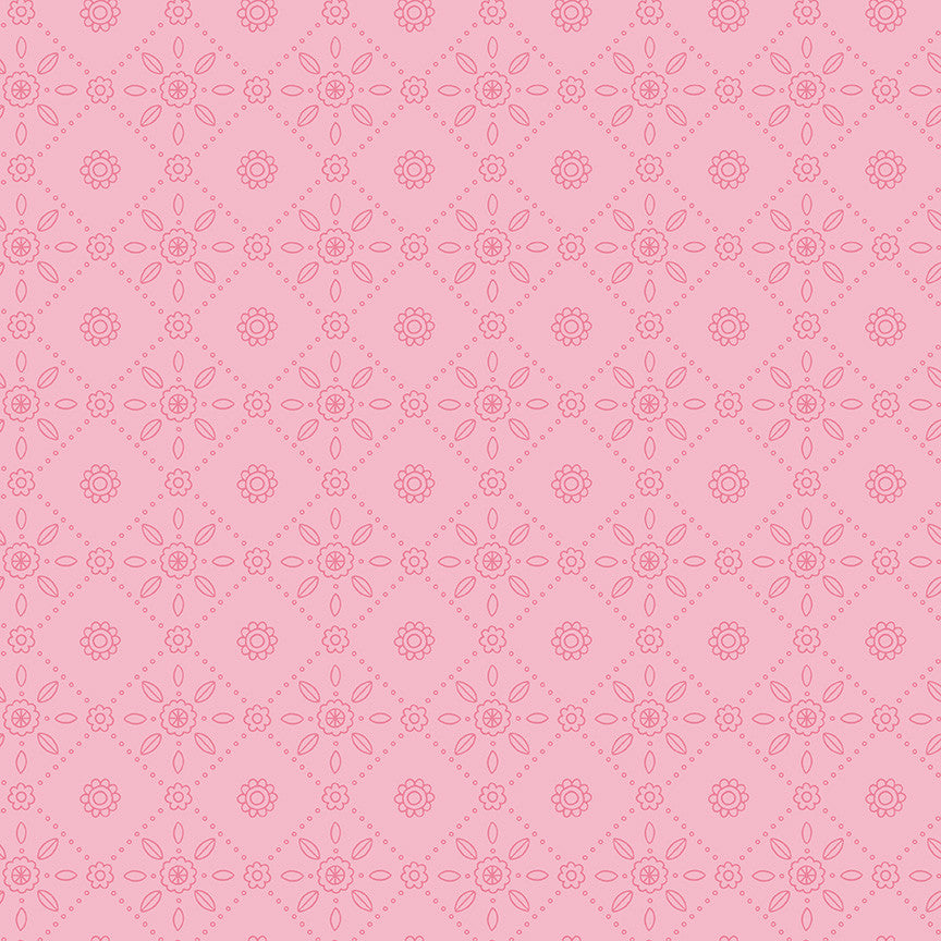 Little Darlin' Folk Tile Pink Yardage by the RBD Designers for Riley Blake Designs | C16973-PINK