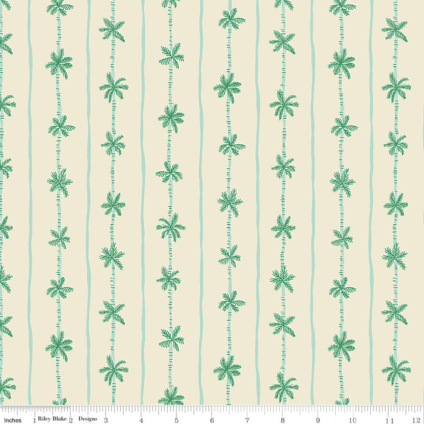 Forever Neverland Palm Stripe Sand Dollar Yardage by Jill Howarth for Riley Blake Designs | C15906-SANDDOLLAR