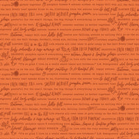 Happy Fall Days Autumn Words Orange Yardage by Kelsey Carlson for Riley Blake Design | C16342-ORANGE