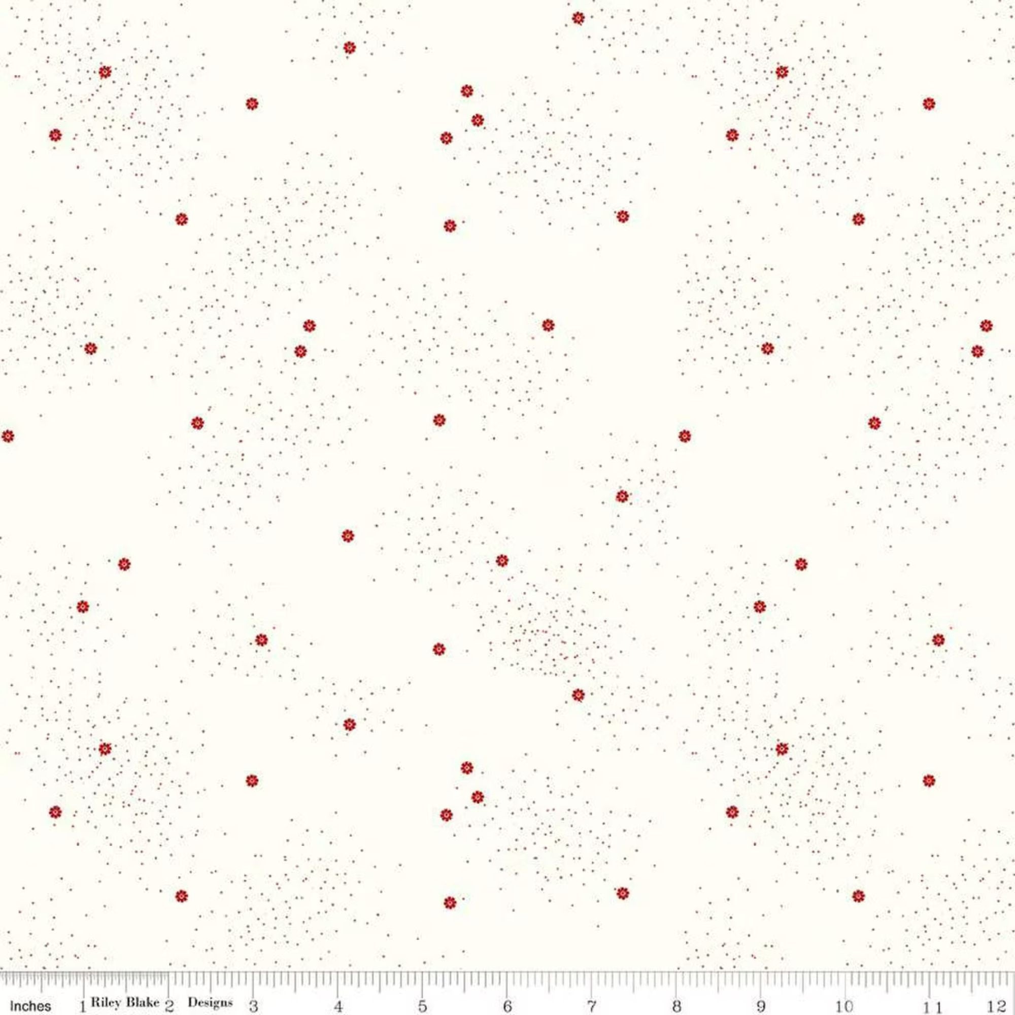 Dainty Daisy on Cloud Barn Red by Beverly McCullough for Riley Blake Designs | C700-BARNRED