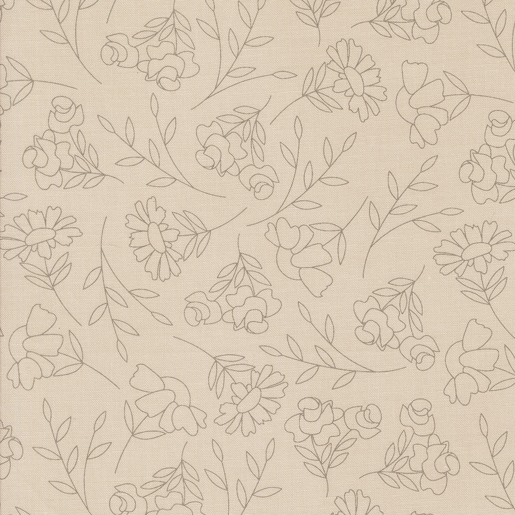 Abloom Spring Sketch Stone Yardage by Corey Yoder for Moda Fabrics | 29211 20