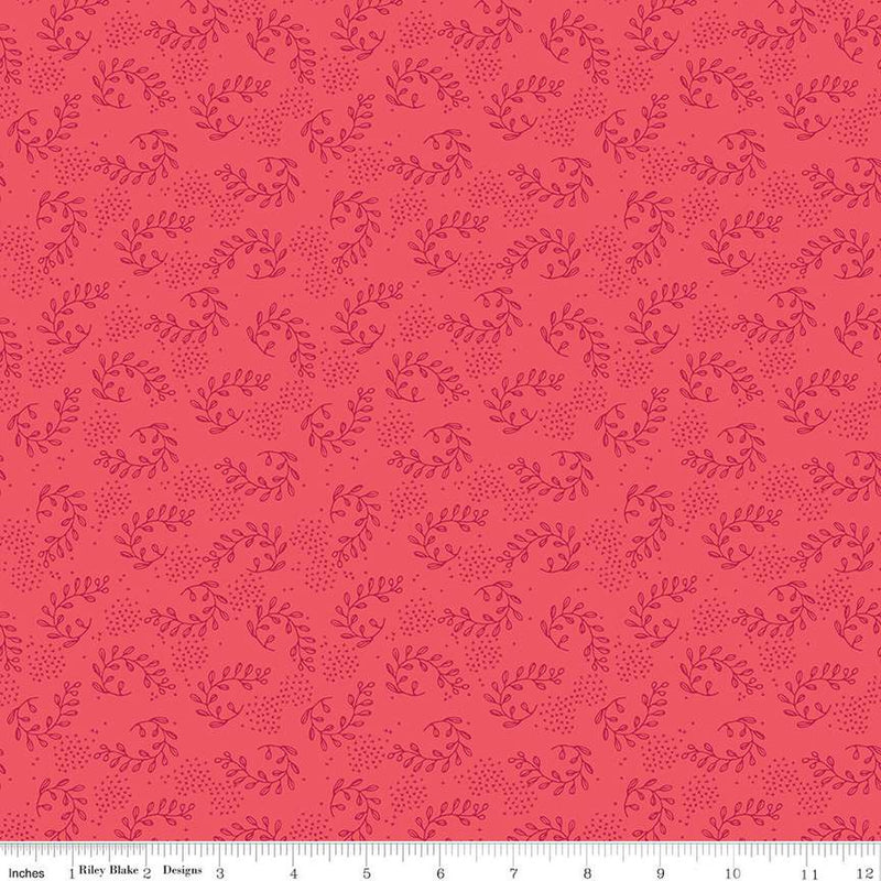 Heirloom Red Sprigs Red Yardage by My Mind's Eye for Riley Blake Designs | C14342 RED