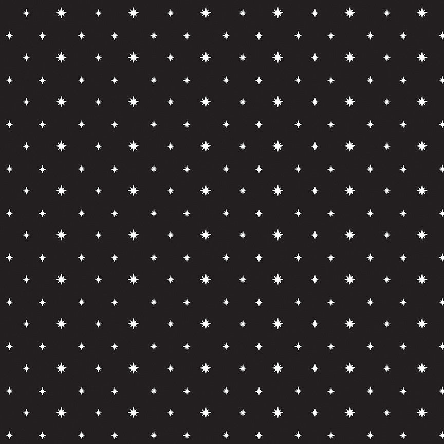 Charming Christmas Stars Black Yardage by Kelsey Carlson for Riley Blake Designs | C16355-BLACK