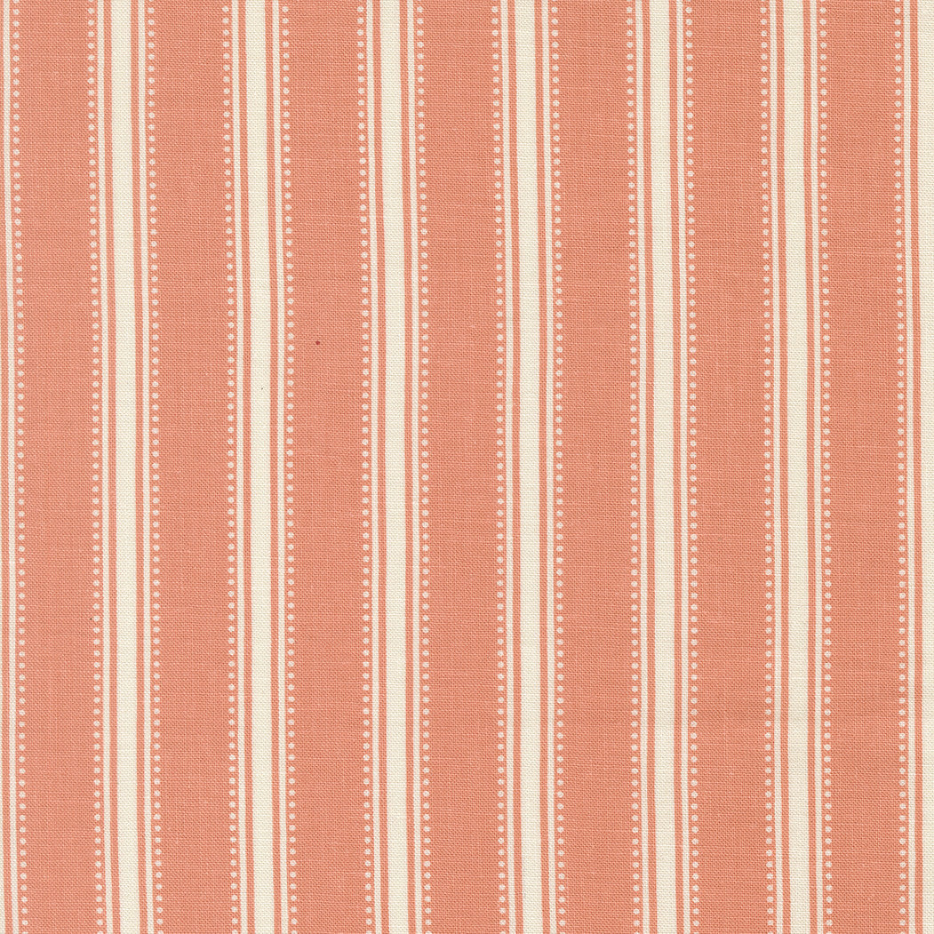 Sunbonnet Dotted Stripe Coral Yardage by Heather Briggs of My Sew Quilty Life for Moda Fabrics | 31767 41
