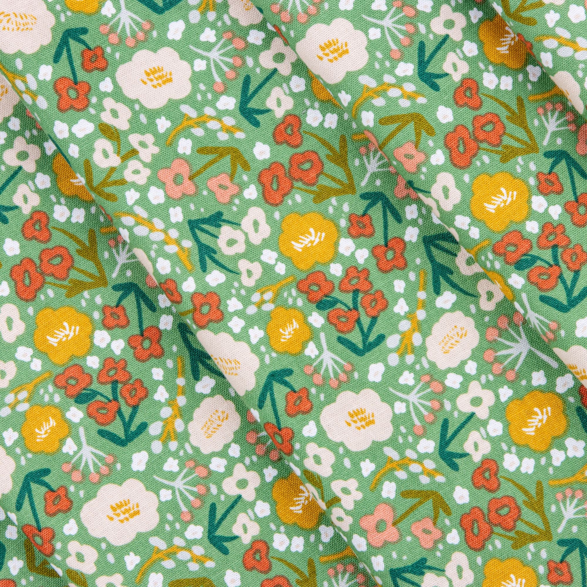Ivy Reese Flower Green Yardage by Deena Rutter for Riley Blake Designs | C16601-GREEN