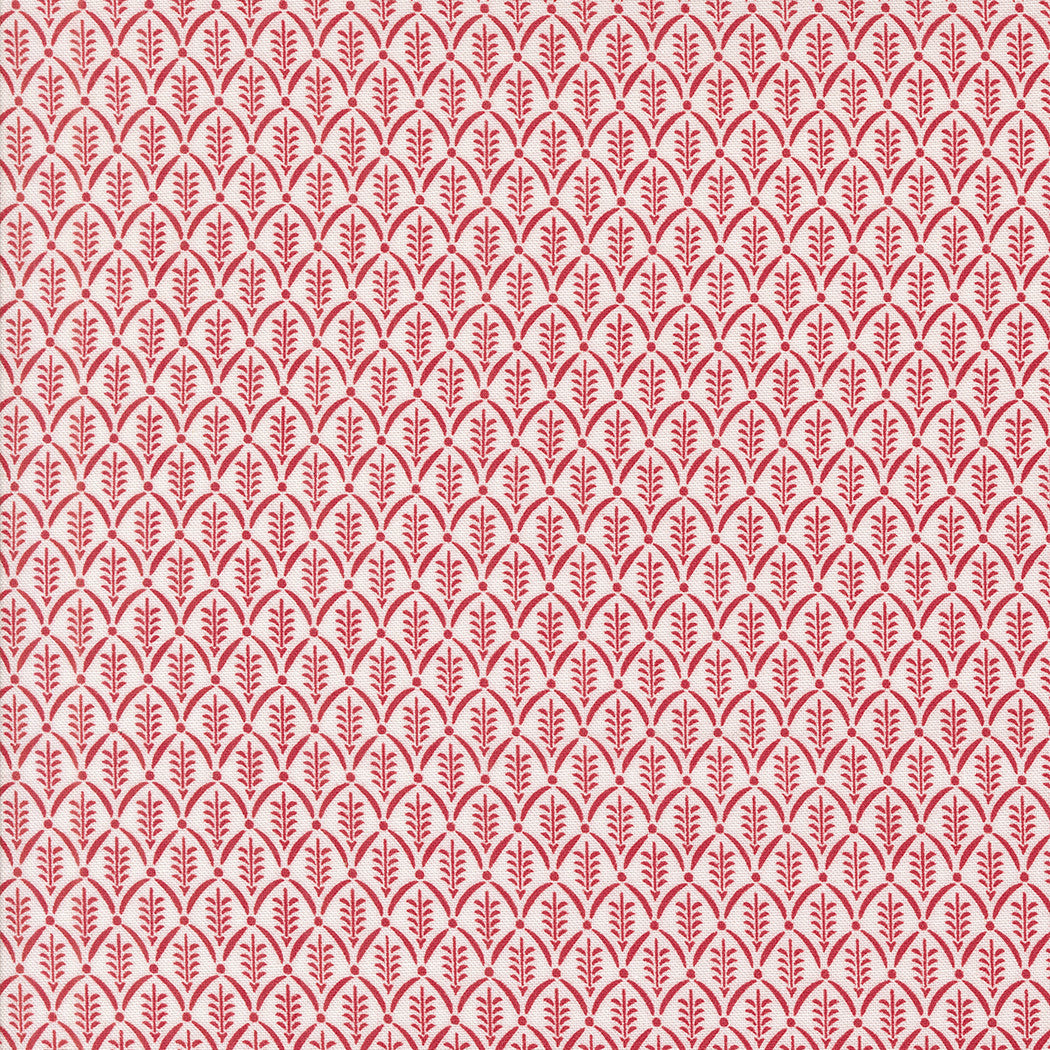 Buon Natale Evergreen Snowflake Pomegranate Yardage by Fig Tree & Co for Moda Fabrics | 35406 24