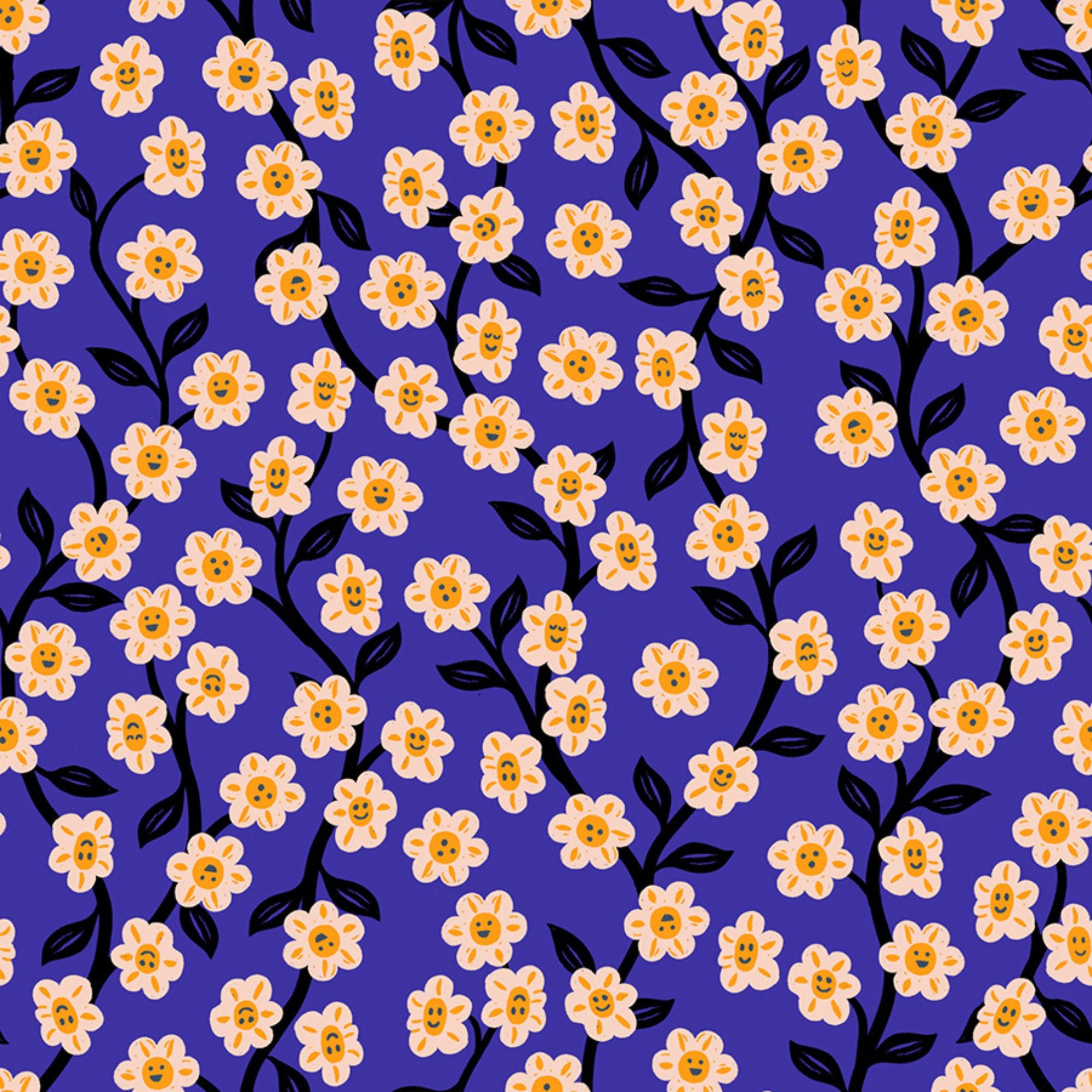 PRESALE Hello Alice Chatty Garden Blacklight Yardage by Sarah Watts for Ruby Star Society | RS2128 14