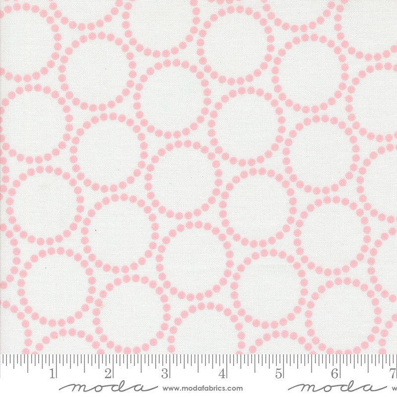 Tiny Christmas Pearl Bracelet Snow Cotton Candy Yardage by Lizzy House for Moda Fabrics | 37136 11