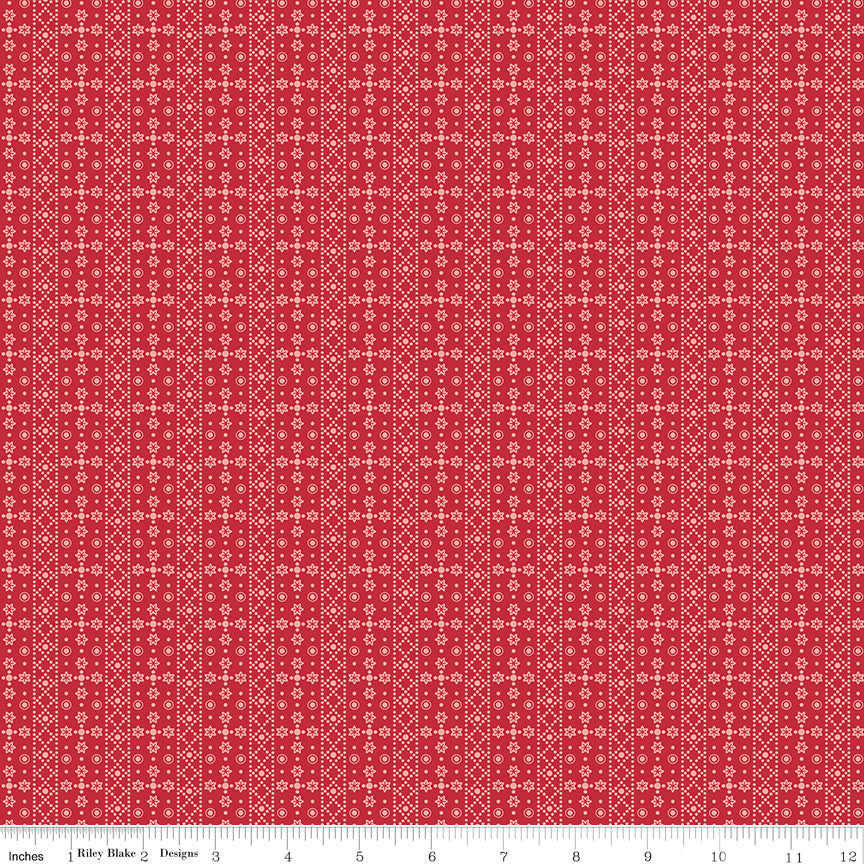 Americana Franklin Berry Yardage by Lori Holt of Bee in My Bonnet for Riley Blake Designs | C16083-BERRY