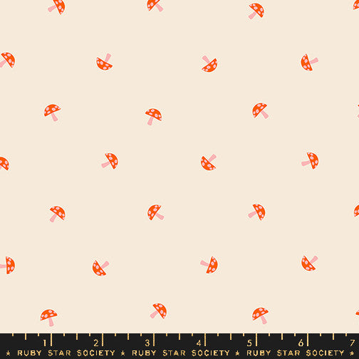 Carousel Tiny Mushrooms Natural Yardage by Melody Miller for Ruby Star Society | RS0100 11