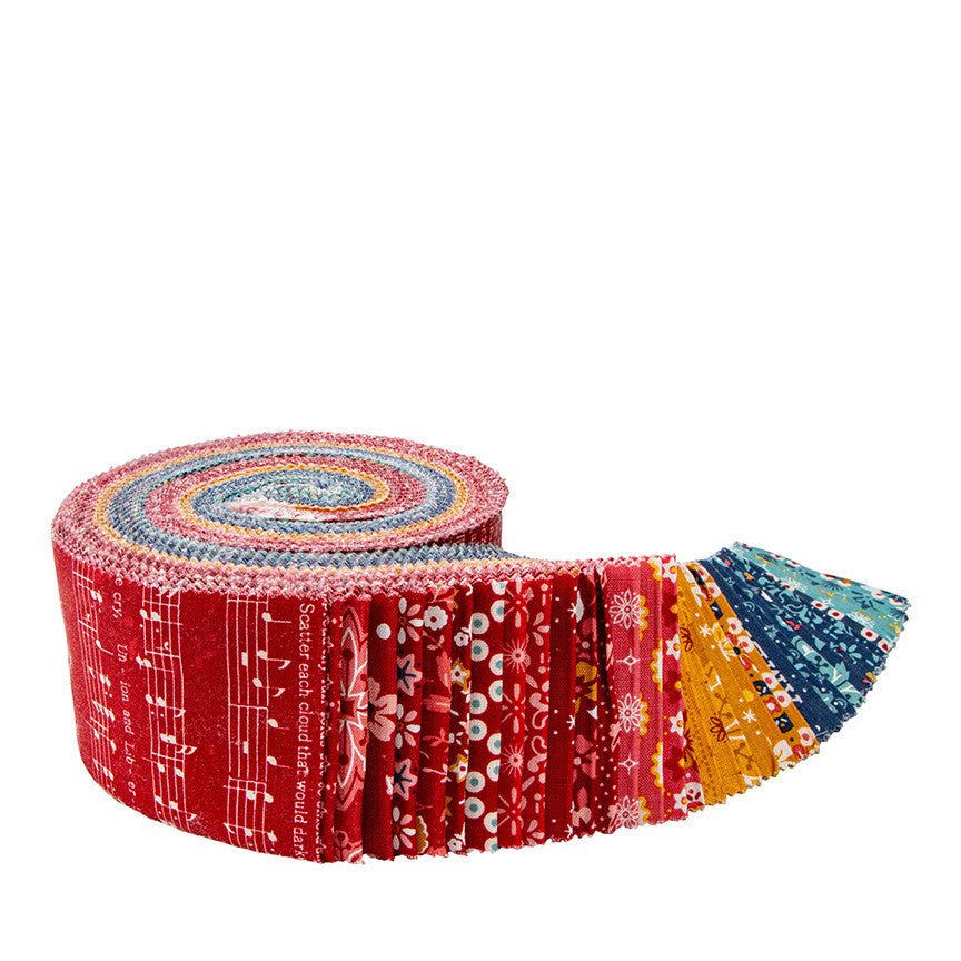 Americana 2 1/2" Rolie Polie by Lori Holt of Bee in My Bonnet | 40 Precut 2.5" Strips | RP-16080-40
